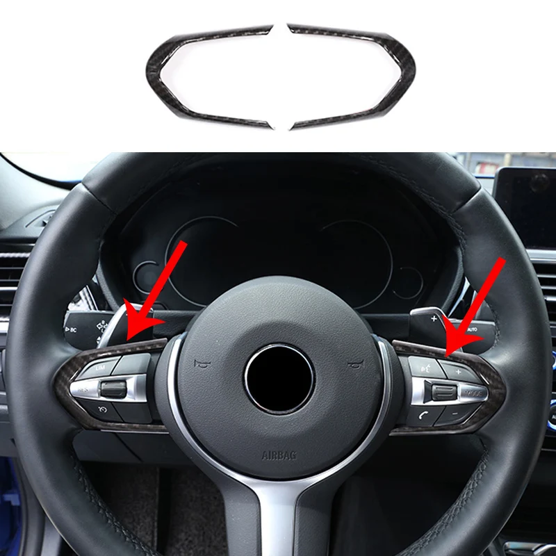 ABS Carbon Fiber Chrom Steering Wheel Cover Trim for BMW M Performance F20 F22 F21 F30 F32 F33 F36 F06 F12 F13 X5 F15 X6 F16