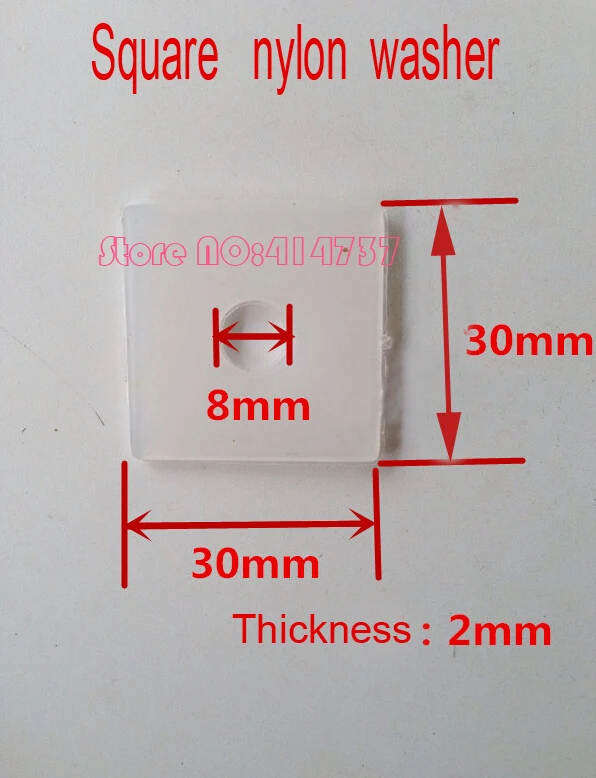 200pcs/lot  30*30*2mm   Square gasket  plastic nylon flat washer gasket