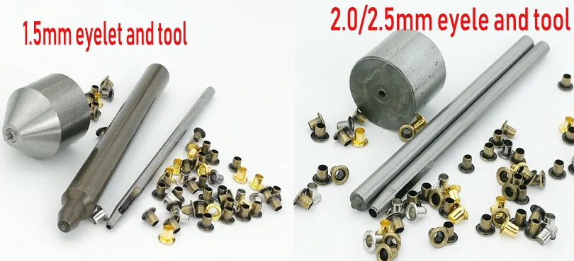 SICODA MINI bjd 100pcs eyelets with tool kits 1.0/1.5/2/2.5mm color mix brass hollow rivet bag decorative chicken eye buckle