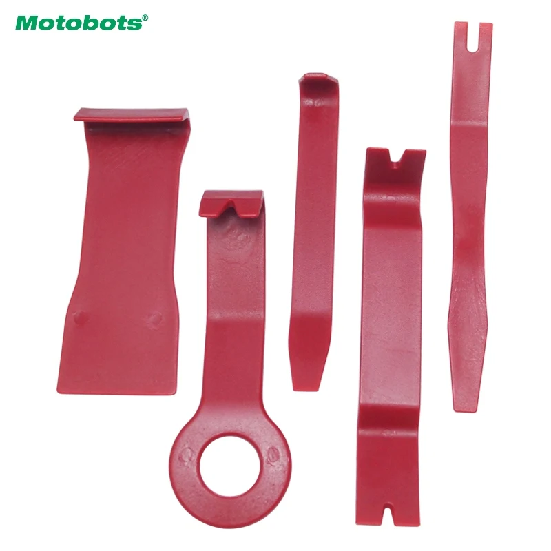 

MOTOBOTS 10set Red Auto Stereo Dash Door Soundproof Clip Panel Open Remover Tool Moulding Trim Dashboard Removal Tool Kit #5759