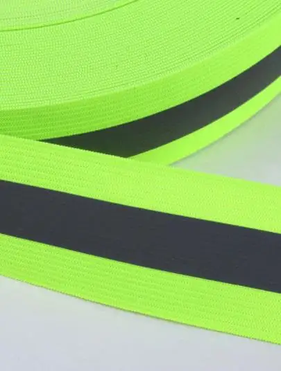 1M Green Luminous Ribbon lace Reflective Webbing Ribbon Taps sewing Fabric Tape Warning DIY safety Clothing sewing accessories