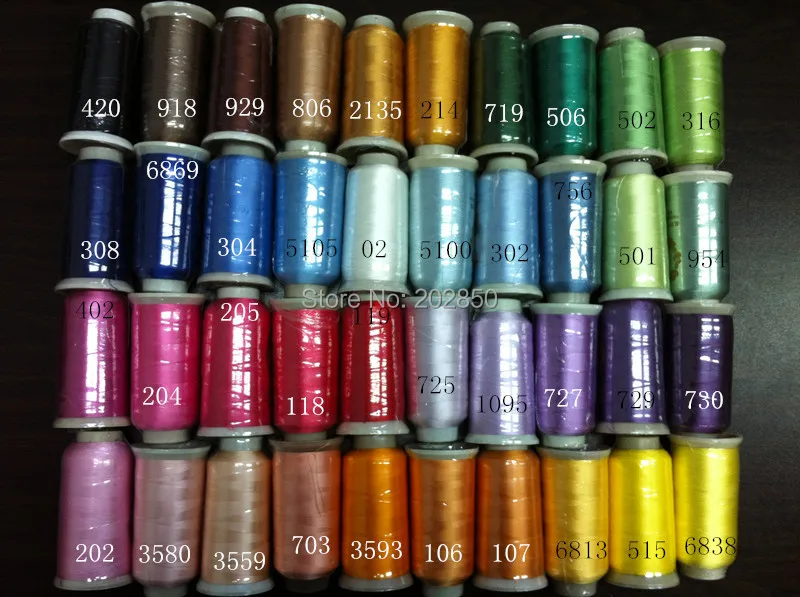 Embroidery Thread,100% Rayon,Low Tenacity,Super-Gloss,Very Good Quality For Machine And DIY Hand Embroiderying Work,2 Pcs/Lot!