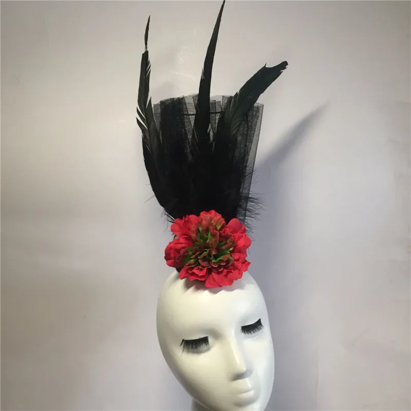 Flower Feather 8 Types Headdress Stage Performance Model Catwalk Photo Props Hair Accessories Headwear Cosplay Supplies