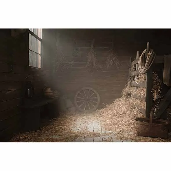 Allenjoy Photophone photo Scenery village barn studio Vintage straw wood studio camera photography backgrounds for photocall