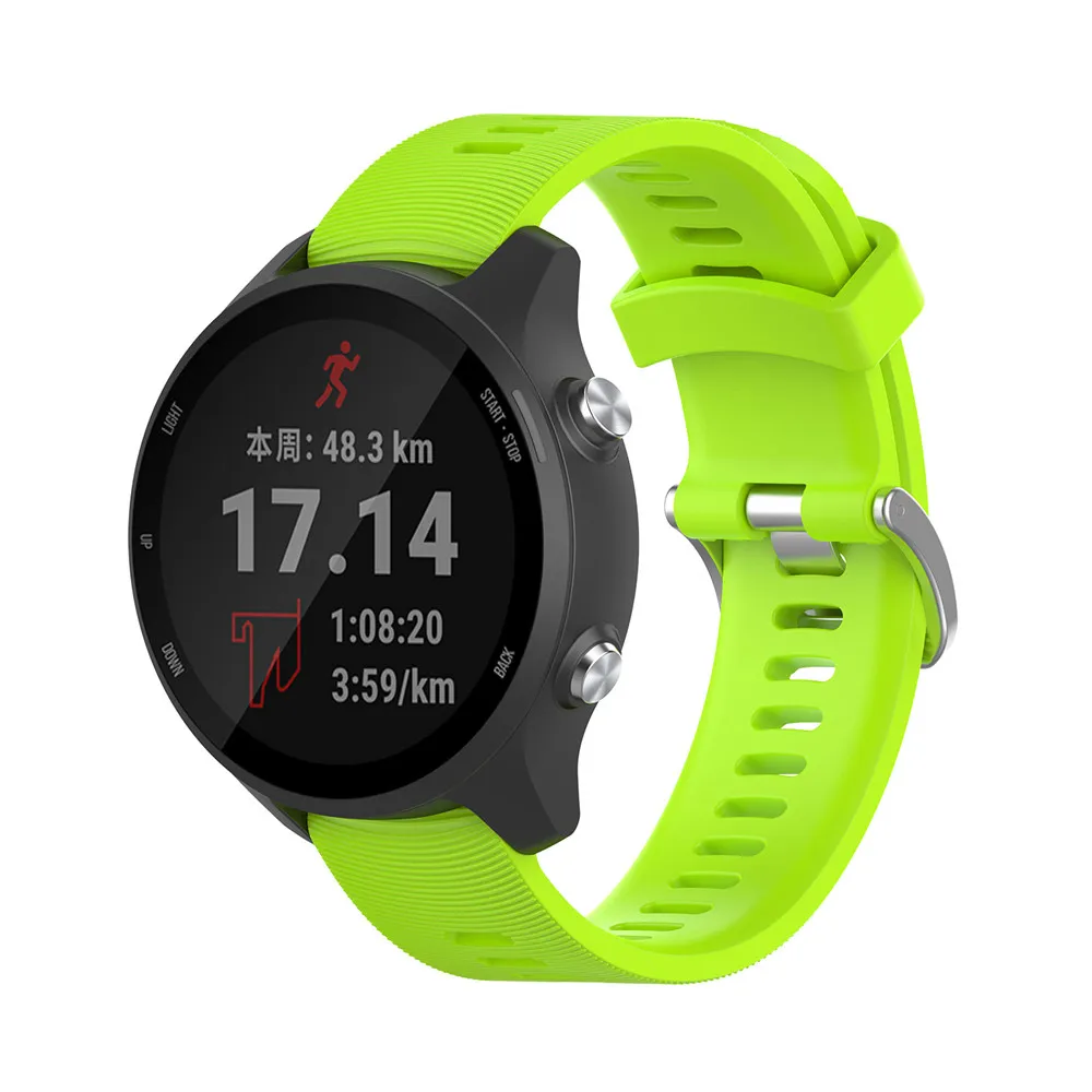 Thể thao Silicon Mềm Mại Thay Thế Dây Đeo cho Garmin Forerunner 245 M 245 Đồng Hồ Kiêm Vòng Đeo Tay Thông Minh Đeo Phụ kiện Dây Đeo