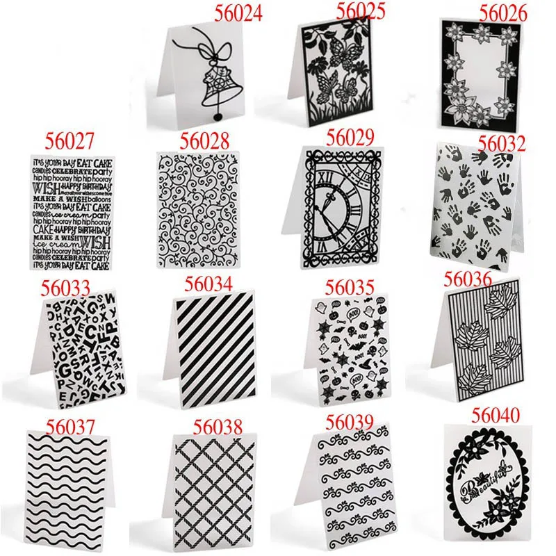 Paper Card Scrapbooking Plastic Template Fondant Cake Photo Album Wedding Decor Embossing Folder Craft Card Making