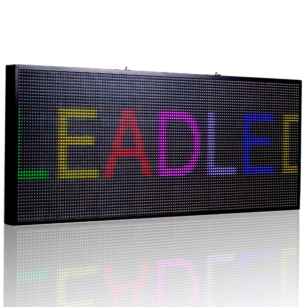 

51*20 inch P10 SMD Full Color LED Sign / Led Display Board,RGB scrolling Led message sign use in Restaurants hotels shops, etc