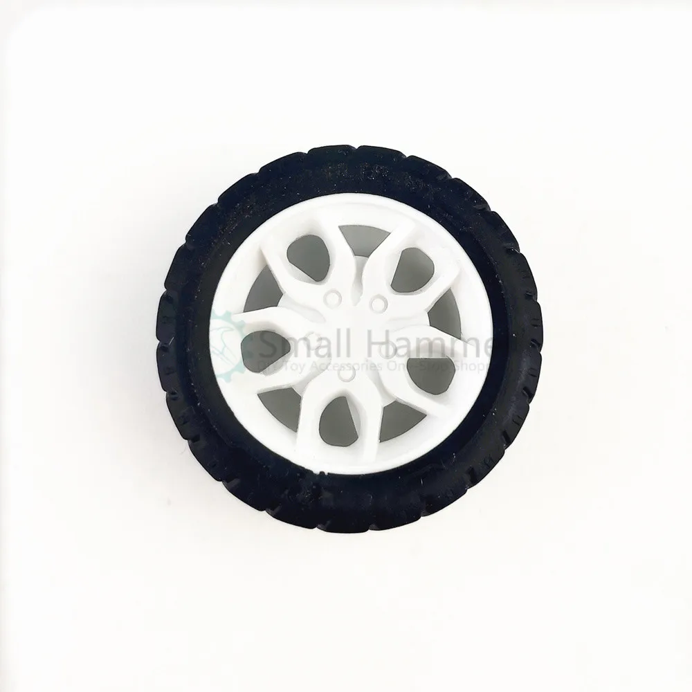 10pcs Diameter 30mm Tires Rubber Toy Car Wheel Part DIY model