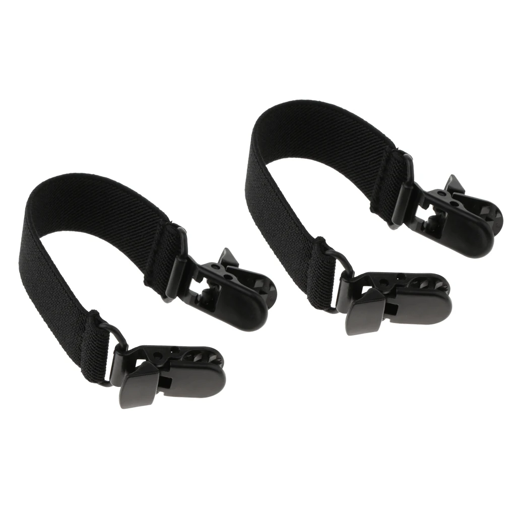 Elastic Boot Straps Trouser Pant Ends Clip for Motorcycle Biker Smooth Jeans