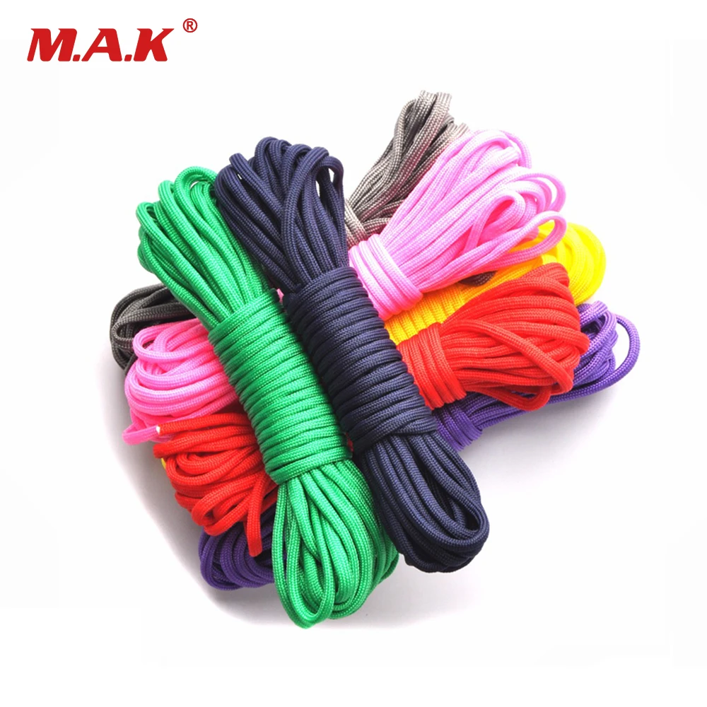 25/50/100ft Paracord 550 Parachute Cord Lanyard Rope Mil Spec Type III 7 Stand Survival Rope Outdoor Climbing Camping