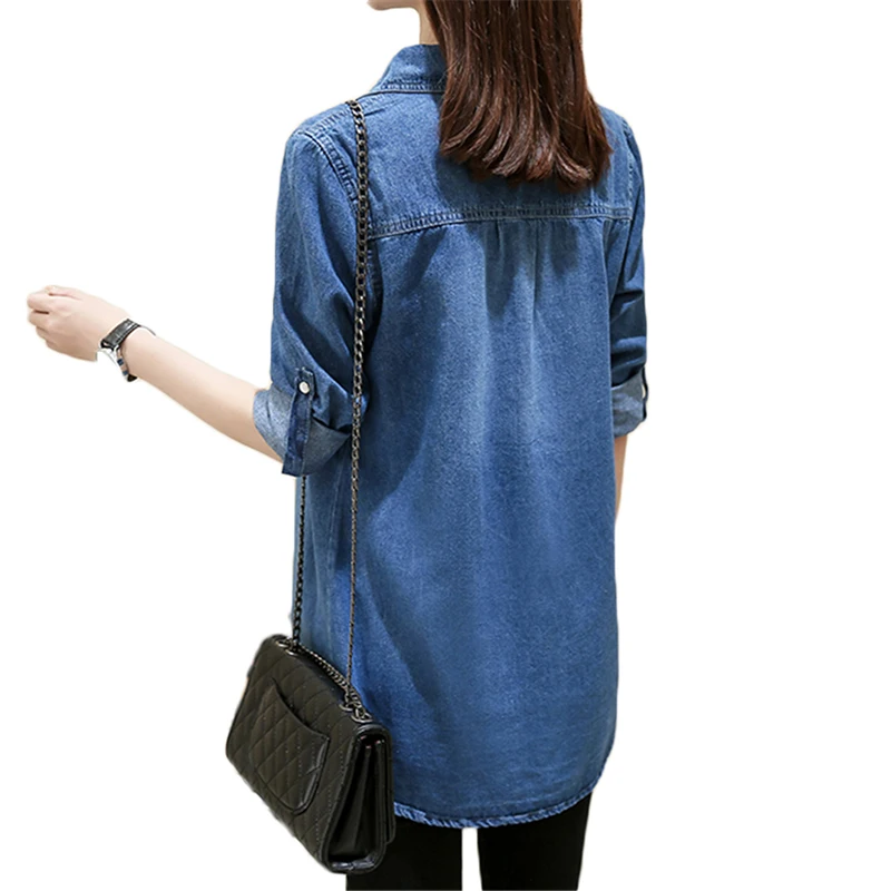 New Women Denim Jacket 2024 Spring Autumn Korean Thin Student  cowboy Shirt Women\'s Cotton Single-breasted Jeans Jackets Coat