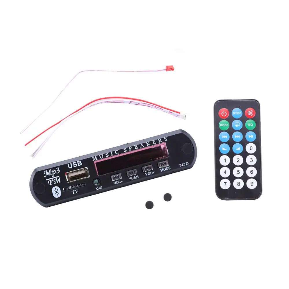 12V Car Radio Infrared Bluetooth MP3 Decoder Remote Control Function Bluetooth Decoder Audio Module TF SD Card USB Radio