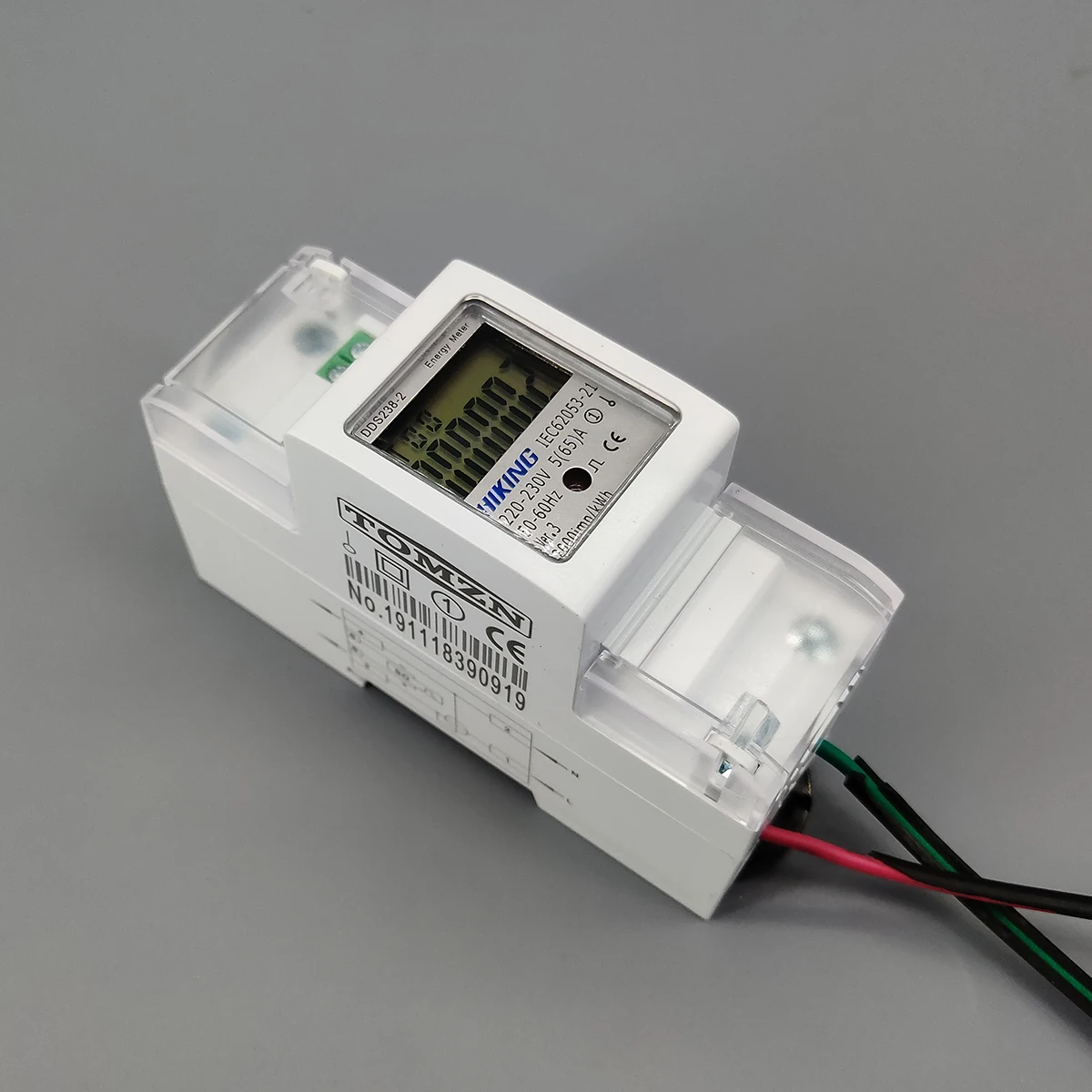 5(65)A 220V 230V 50HZ 60HZ DDS238-2 Single phase Din rail KWH Watt hour din-rail energy meter LCD