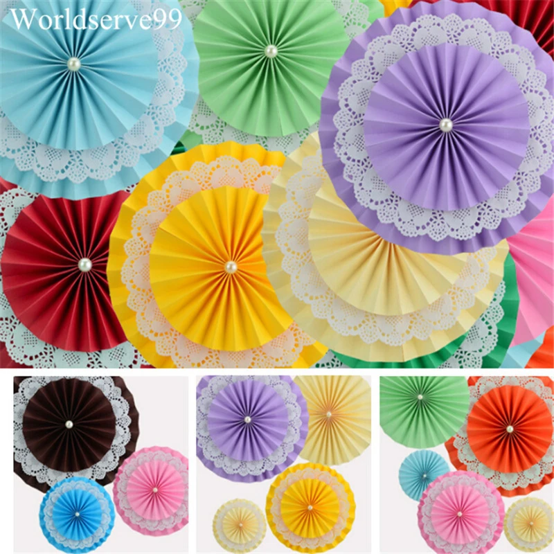 15cm DIY Honeycomb Tissue Paper Fan Decorative Flower Wedding Festival Party Birthday Baby Shower Room Hanging Decoration