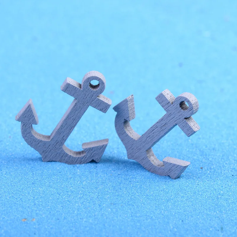 2 Pcs Miniature Garden Furniture DIY Lovely Cute Boat Anchors Decoration Fairy Garden For Miniature Garden