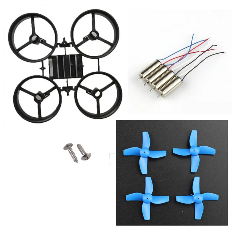 JJRC H36 Eachine E010 NIHUI 010 zestaw ze szkieletem z ostrzami 4 szt. 615 bezrdzeniowa silnik CCW CW do mały Quadcopter drona do wnętrz