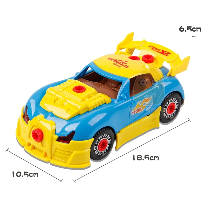 Kids Screw Toy Building Blocks Car Parts Constructor With Electric Drill Sound Light Children Creative Tool Educational Toys