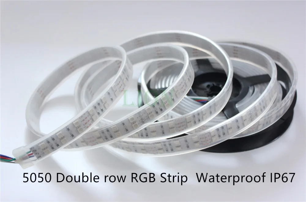 24V 5m 5050 Double row Line LED Strip RGB ,White ,Warm white Waterproof IP20/67 5050 SMD 120leds/m 600LED/5m ,Free shipping