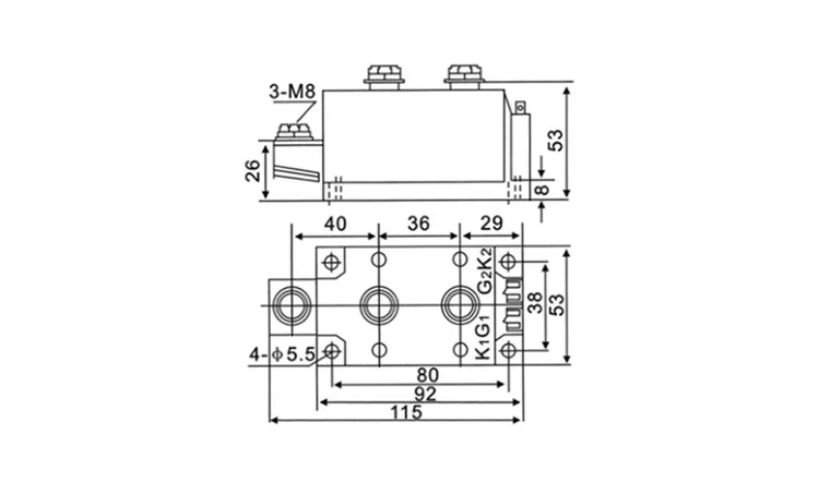 Thyristor Module STT 250A 1200V Module