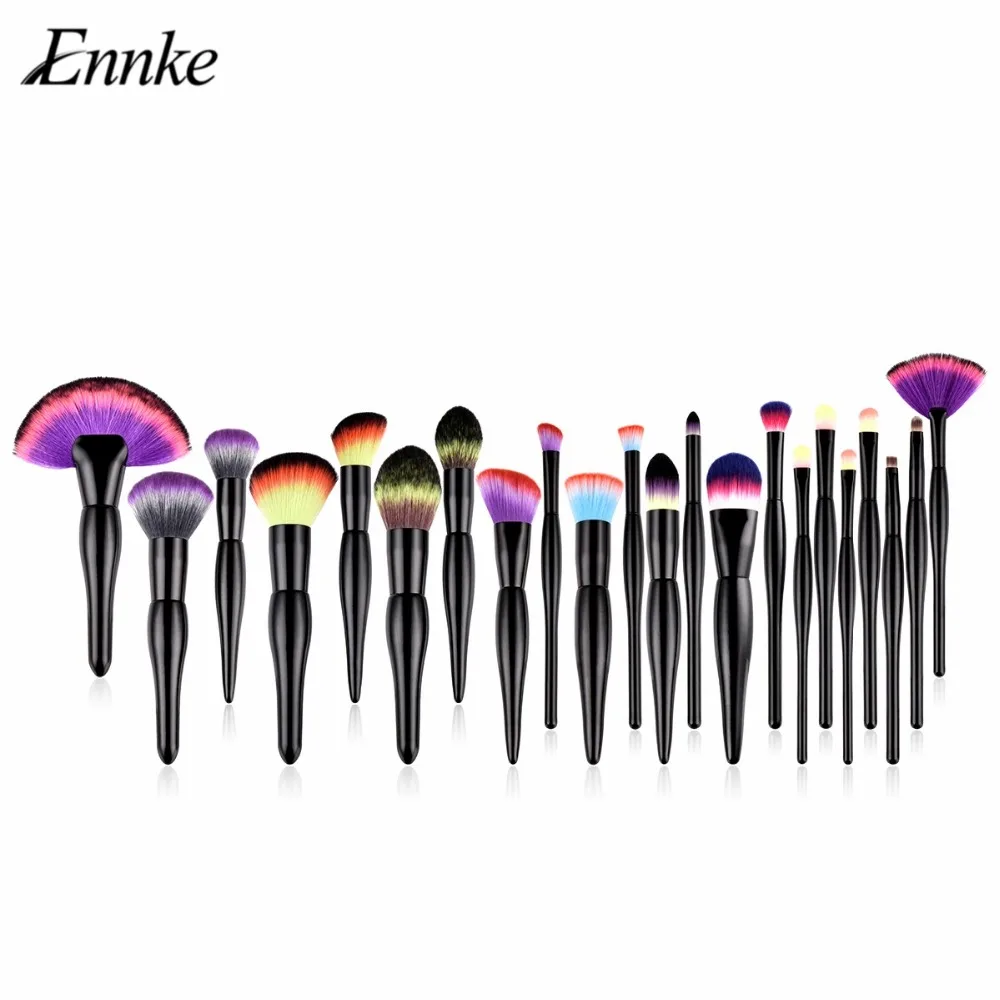 Professional 22pcs Makeup Brushes Large Fan Blush Powder Brush Flat Foundation Cream Brush pinceaux maquillage Kwasten Set