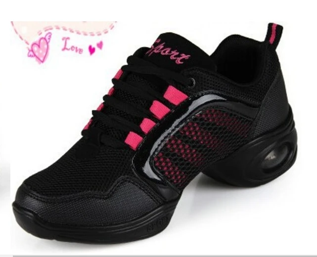 New 2017 Arrival Pink Gold Black White Women Girls Jazz Shoes Wedges Sneakers For Dance