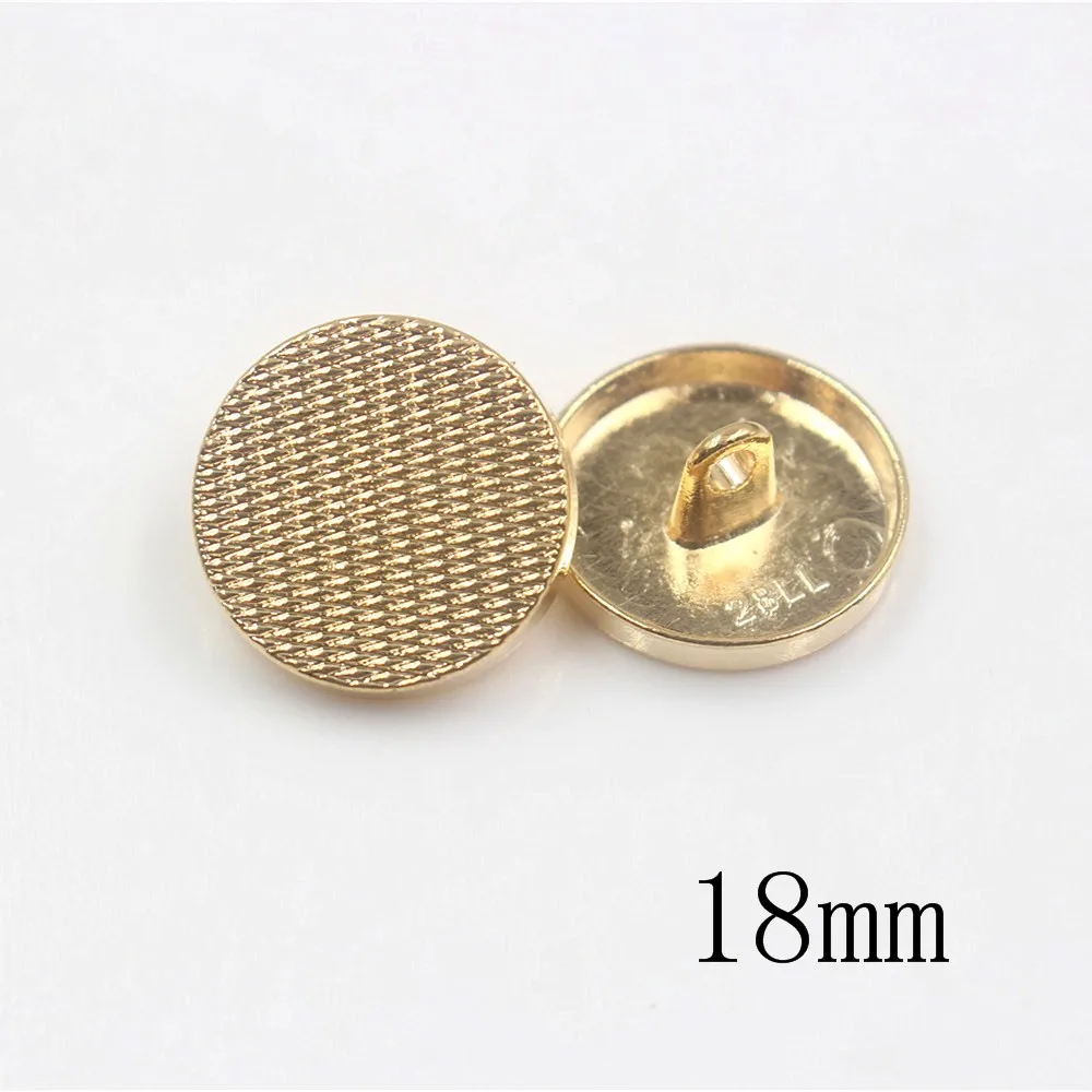 18mm 22mm 25mm 10pcs/lot metal buttons for clothes sweater coat decoration shirt gold buttons accessories DIY JS-0125