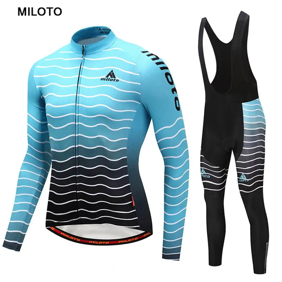 

Miloto Long Sleeve Cycling Jersey Bike Jersey maillot ciclismo roupa ciclismo Spring/Autumn cycling clothing Cycling set