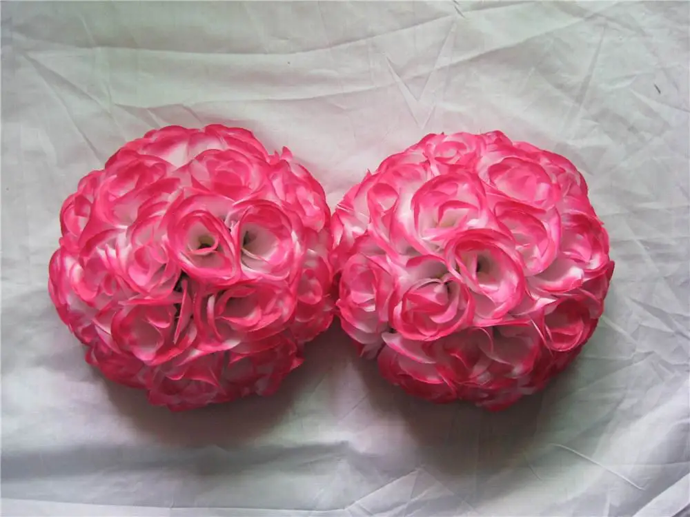 

SPR Hot sales! wedding kissing flower ball,baby-pink 15cm rose wedding plastic inner flower ball decoration