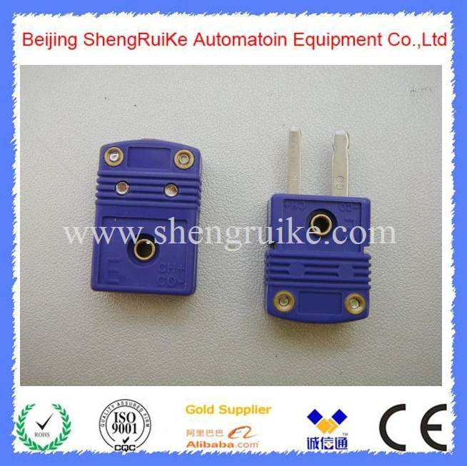 Mini E Thermocouple Connector  Blue Color Flat pin Male and Female Similar to OMEGA