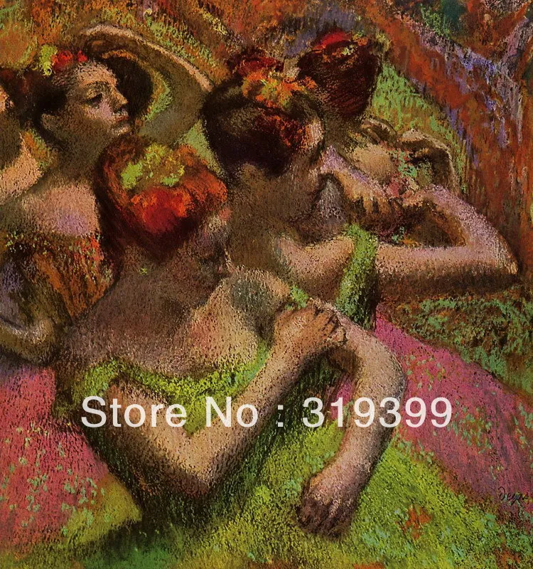 

Oil Painting Reproduction on Linen Canvas,Ballerinas Adjusting Their Dress by edgar degas,Free Shipping,handmade,Top Quality