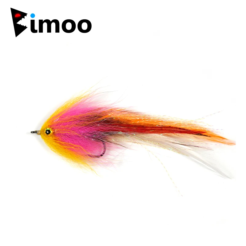 Bimoo 1PC #1/0 New Trout Steelhead Salmon Pike Streamer Fly for Fly Fishing Flies Size