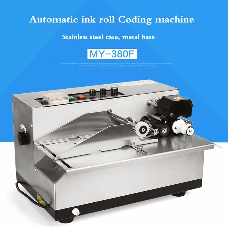 Ink Roll Coding Machine 220V Card Printer Produce Date Printing Machine Solid Ink Code Printer MY-380F
