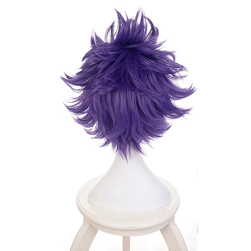 Boku Geen Hero Academia Shinsou Hitoshi Shinso Pruik Cosplay Kostuum Mijn Hero Academia Korte Paars Pruiken Synthetisch Haar + Pruik cap