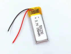 3.7V 150mAh 501230 Lithium Polymer Li-Po Rechargeable Battery For DIY Mp3 GPS bluetooth headphone headset