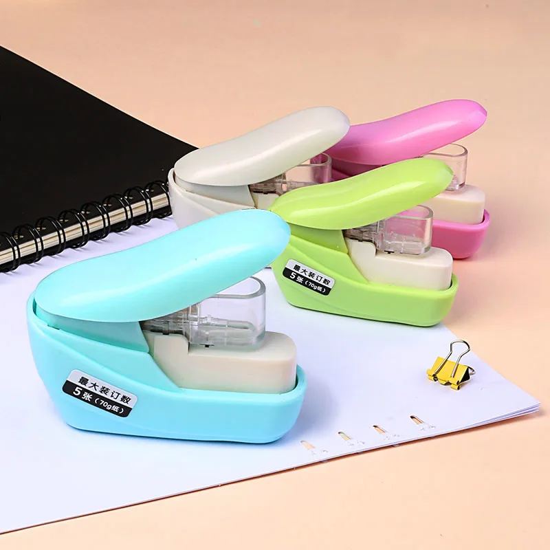 No Nails No Need Staples Stapling Machine Mini Cute Book Stapleless Stapler Paper Stapling Stapler Without Staple Stapler Free