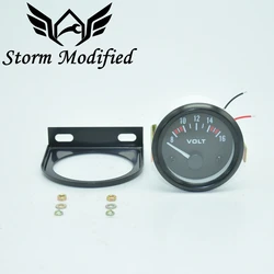SuTong New 2'' 52mm Mechanical Car Auto Volt Voltmenter Voltage Meter Gauge LED 8-16V