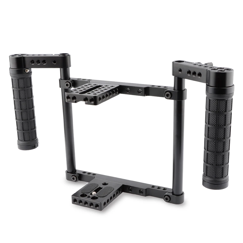 Impianto di perforazione della gabbia della fotocamera CAMVATE per Canon 5D MarkII,5D MarkIII,5DS,5DSR/Nikon 3200,D3300,D5200,D5500,D7000/Sony a58,A99,a7,a7II/GH5/GH4