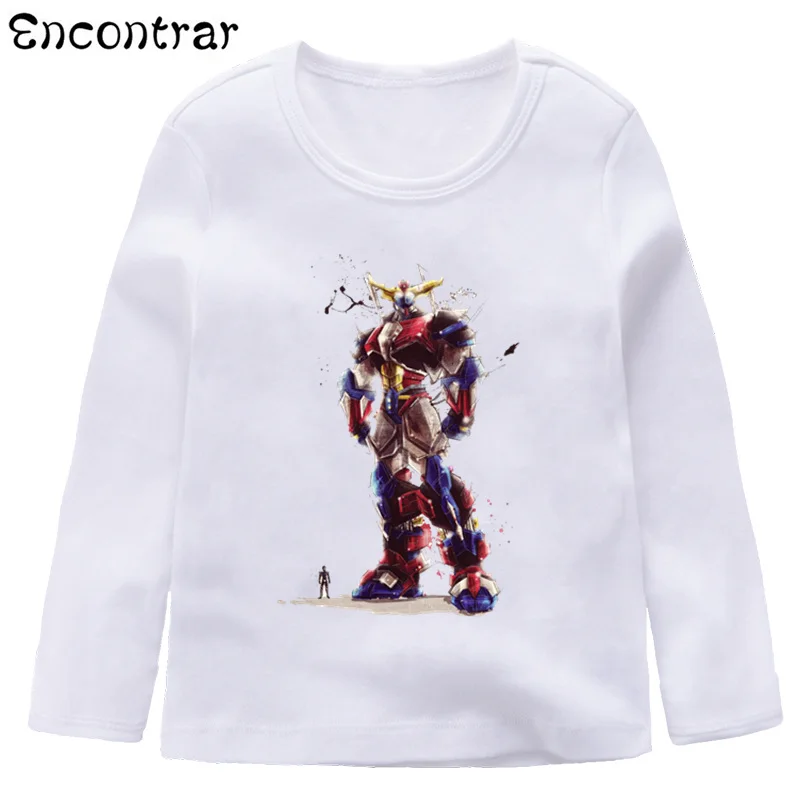 Baby Boys/Girl Anime Grendizer Japan Robot Design T Shirt Kids Funny Cartoon Tops Children Long Sleeve T-Shirt,LKP476