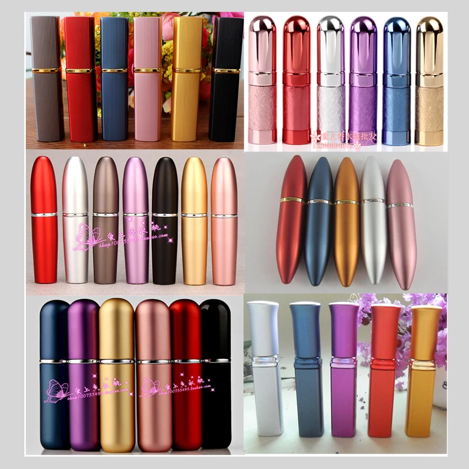 

50pcs/lot Capacity 6ml factory wholesale Perfume Aluminum Spray Atomizer Sample Refillable Aluminum Fragrance Bottle