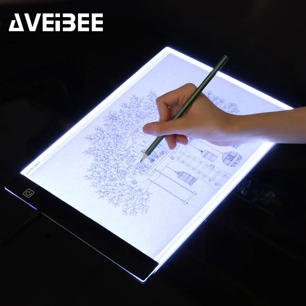 New LED lighted Copy Board light Pad Drawing Tablet Tracing Pad Sketch Book Blank Canvas for Painting Color Pencil Acrylic Paint