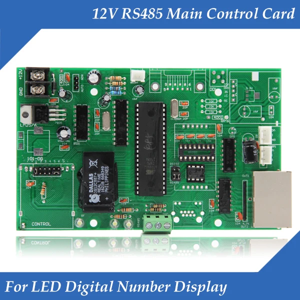 Main Control Card 12V RS485 Gas Oil Price LED sign Control Board Use For All Size Led Digital Number Module For Gas Station