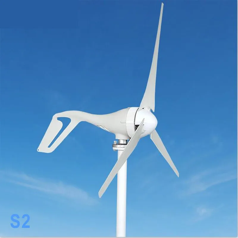 Wind Turbine Generator with Charge Controller 400W 300W 200W 100W 12V 24V AC 2.0m/s Low Wind Speed Start, 3 5 Blades windmill