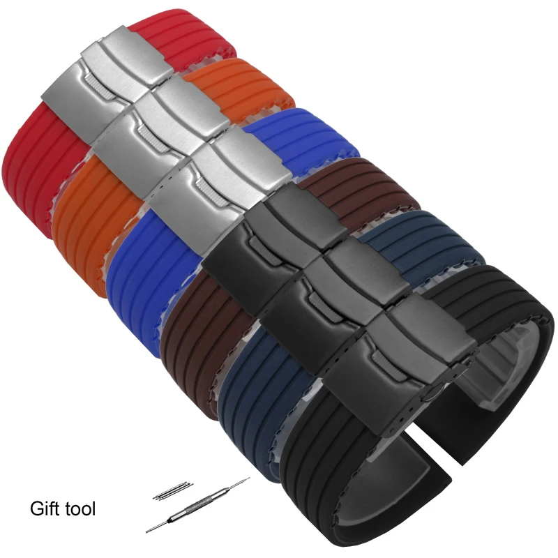 

Waterproof rubber sports watch strap suitable for CASIO PRG-600YB-3 PRG-650 PRW-6600 24mm silicone wristband