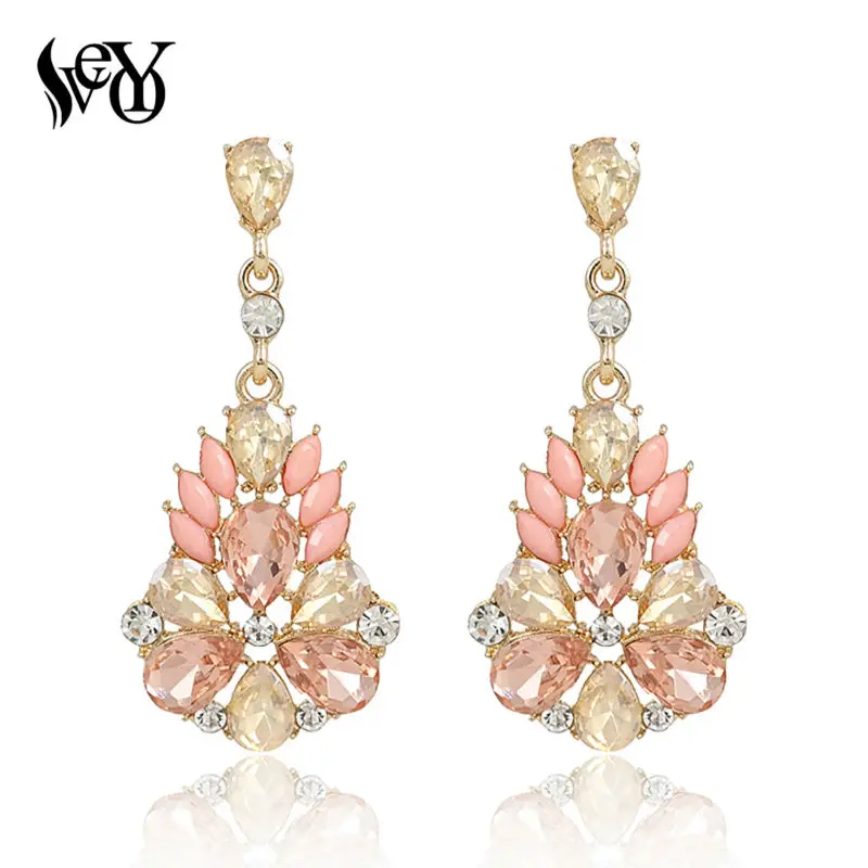 VEYO Brand Crystal Acrylic Earrings Drop Earrings For Women Earrings Trendy Jewelry Wholesale