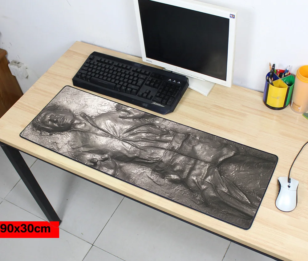 Han Solo in Carbonite Laptop Gaming Mouse Pads Locking Edge Star War Mouse pad Mat for pc Mouse Mice Pad for Game Player
