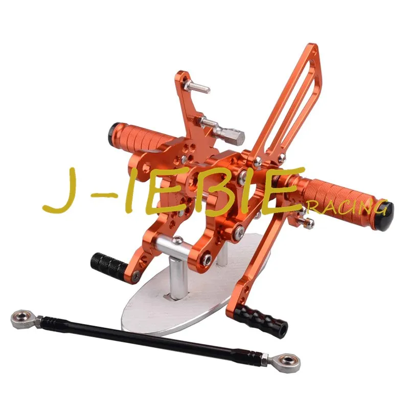 CNC Racing Rearset Adjustable Rear Sets Foot pegs Fit For  Honda CBR893RR CBR919RR 1994-1999 CBR400 NC29 ORANGE