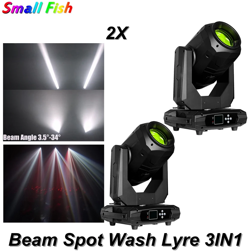 2Pcs/Lot Beam Spot Wash 3in1 380W 18R Moving Head Light Touch Screen Zoom Beam Angle 3.5°-34° Stage Pary Disco DJ Wedding Lights