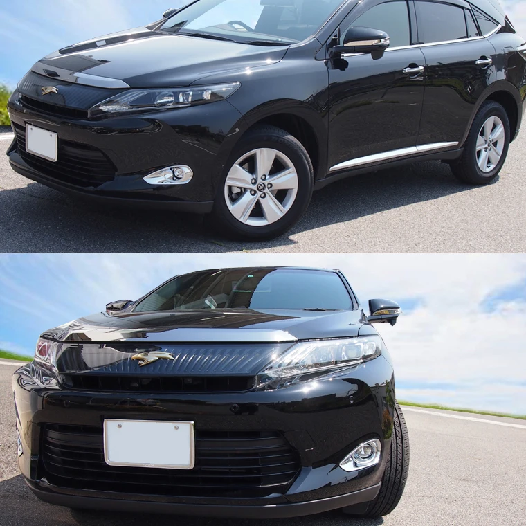 JY For TOYOTA HARRIER 2014 Front Fog Lamp Cover Trim ABS Car Styling Accessories Sticker