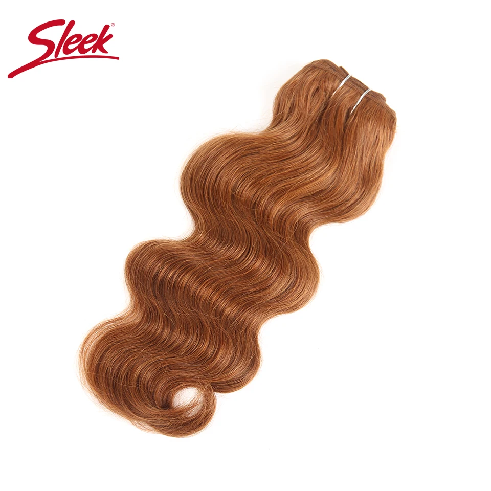 Sleek Brazilian Natural Body Wave Hair 1 Bundle Colored #27 #30 #99J #Burgundy Red Remy Human Hair Weave Extensions 10-22 Inches