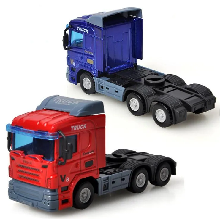 1:48 scale alloy construction vehicle model,high simulation container truck,diecast metal model toy, free shipping